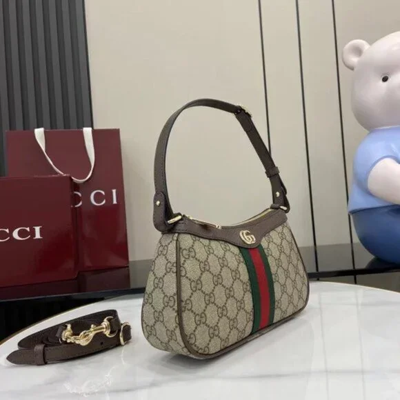 Gucci Ophidia Canvas Shoulder Bag (Small Size)